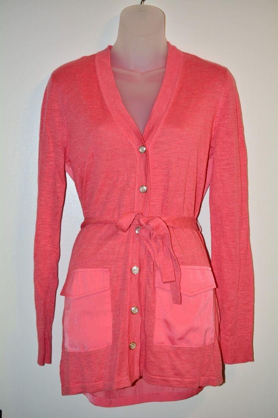 Women's Tommy Hilfiger Button Down Small Sweater Top Saharan Safari NWT
